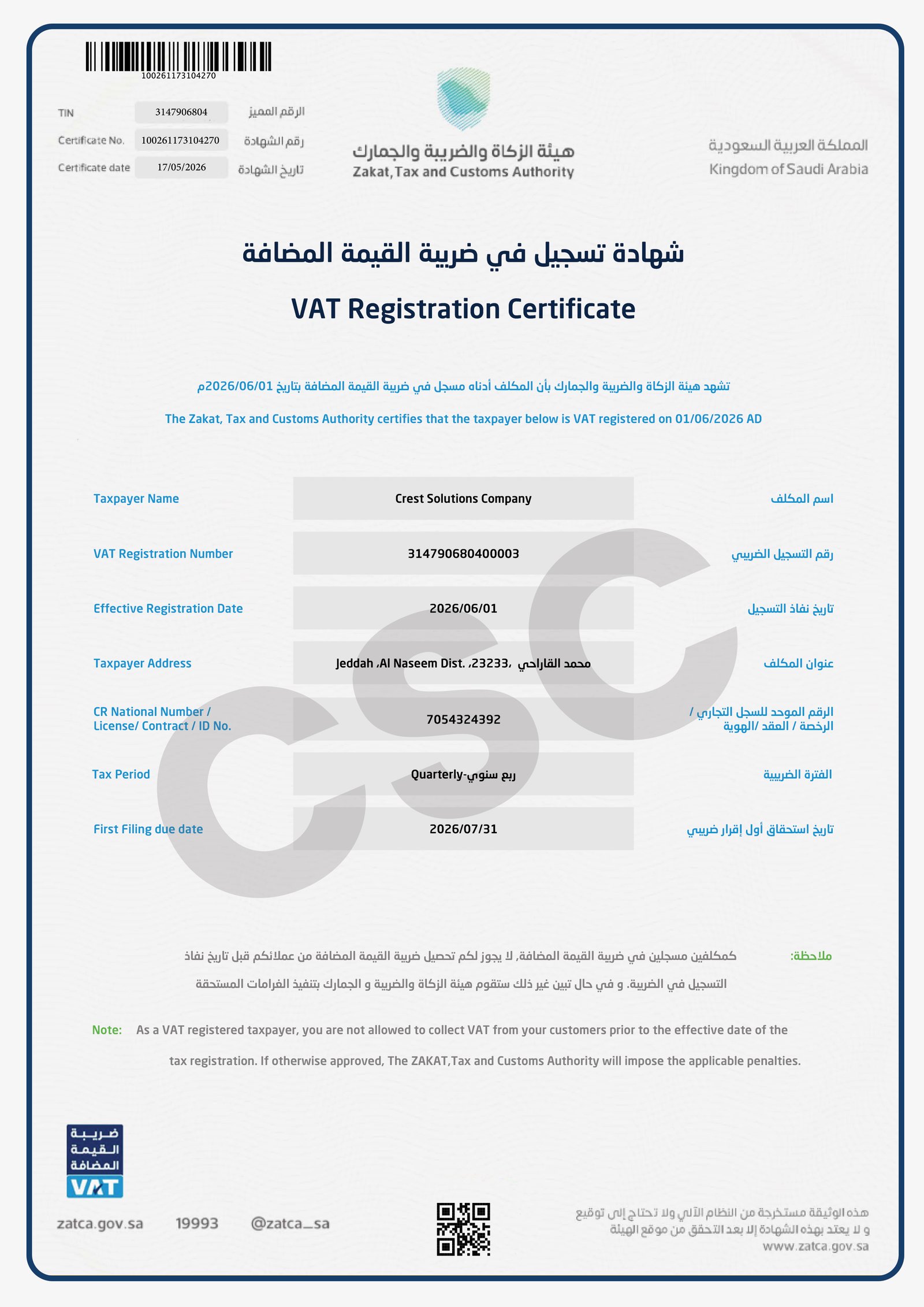Certificate 2